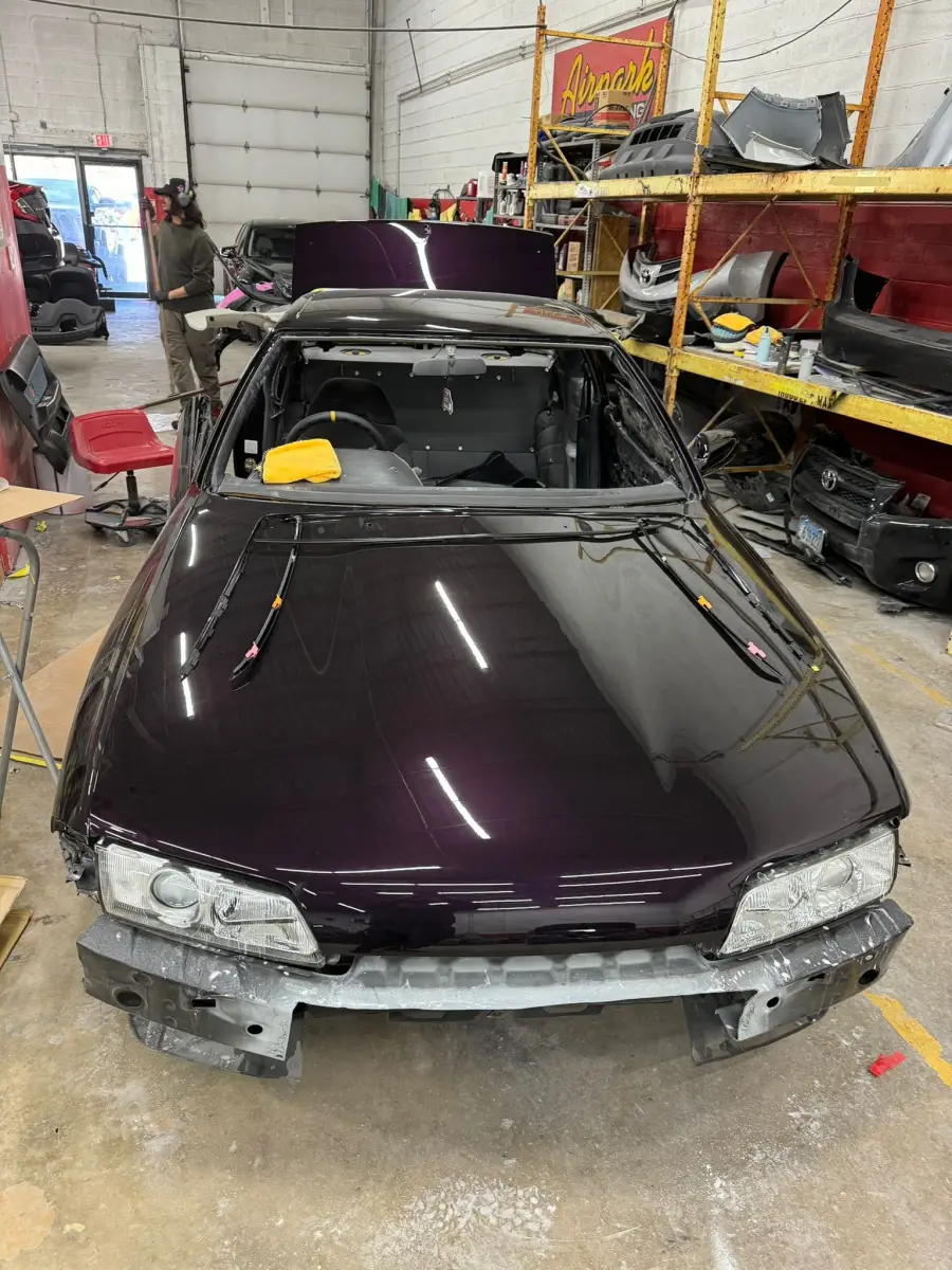 True Shield technician recalibrating a forward-facing windshield camera after an ADAS windshield replacement